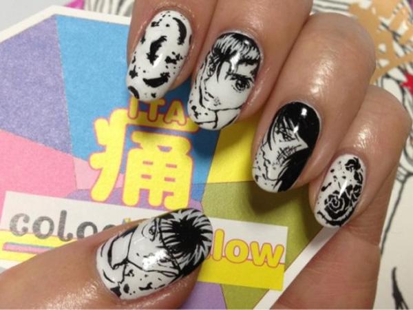 60 Examples of Black and White Nail Art