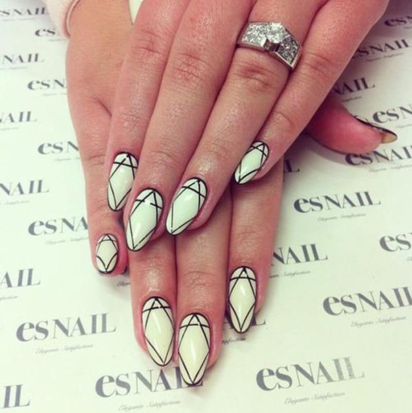 60 Examples of Black and White Nail Art