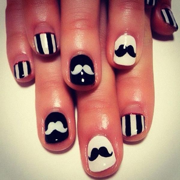 60 Examples of Black and White Nail Art