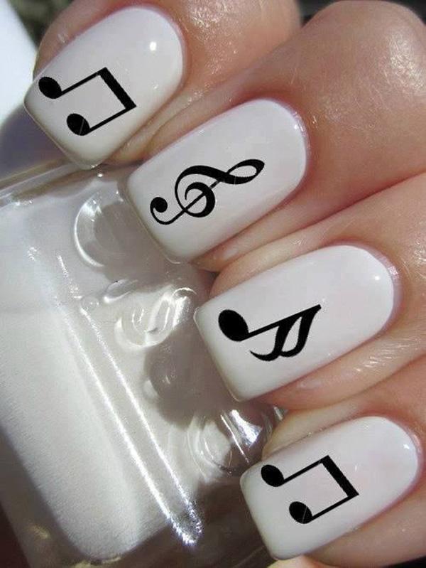 60 Examples of Black and White Nail Art