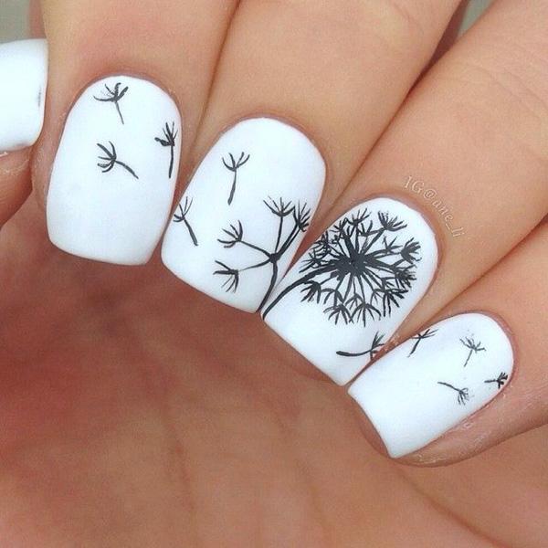 60 Examples of Black and White Nail Art