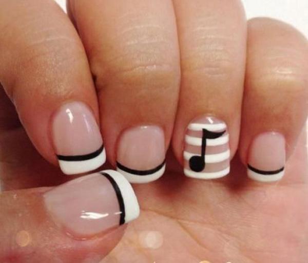 60 Examples of Black and White Nail Art