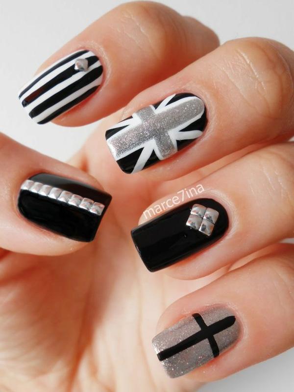 60 Examples of Black and White Nail Art