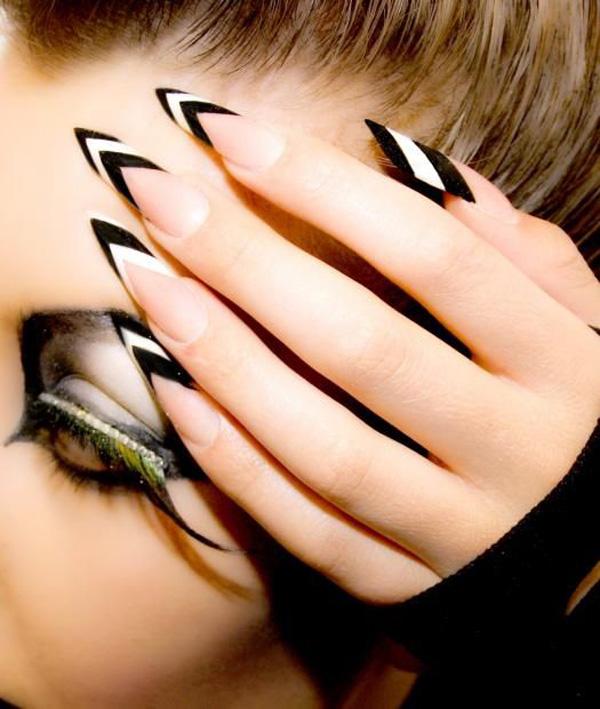 60 Examples of Black and White Nail Art
