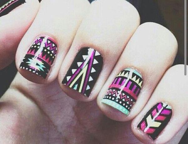 65 Colorful Tribal Nails Make You Look Unique
