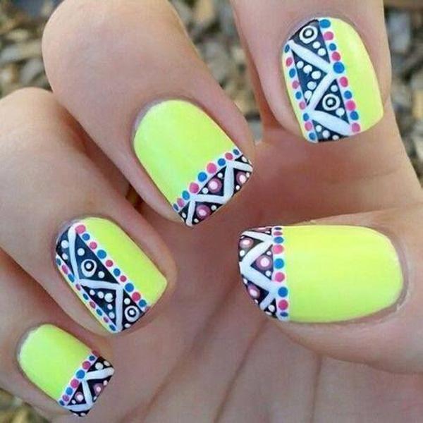 65 Colorful Tribal Nails Make You Look Unique