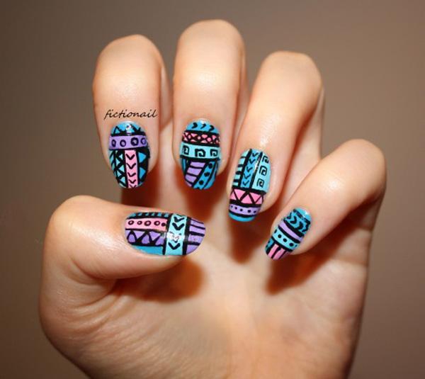 65 Colorful Tribal Nails Make You Look Unique