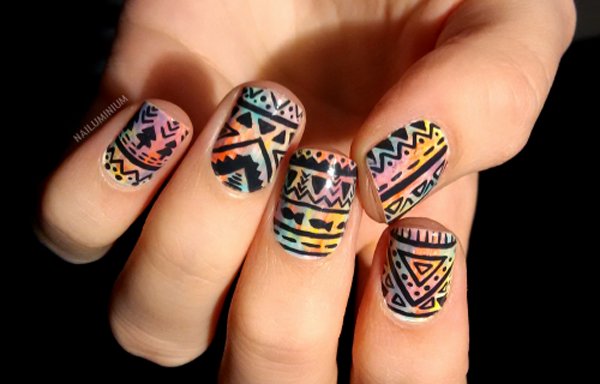 65 Colorful Tribal Nails Make You Look Unique