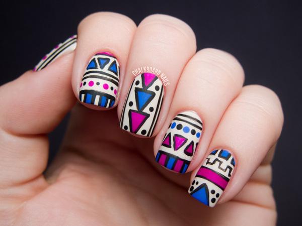 65 Colorful Tribal Nails Make You Look Unique