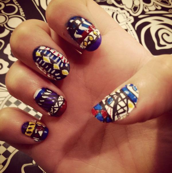 65 Colorful Tribal Nails Make You Look Unique