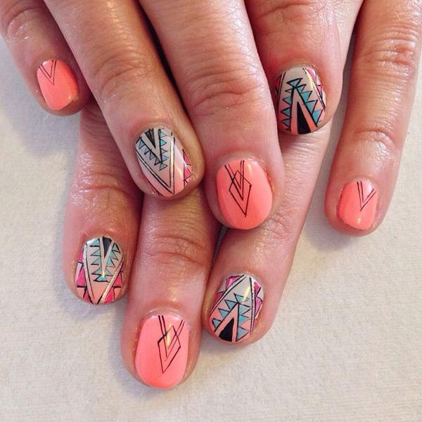 65 Colorful Tribal Nails Make You Look Unique