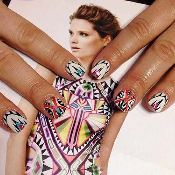 65 Colorful Tribal Nails Make You Look Unique