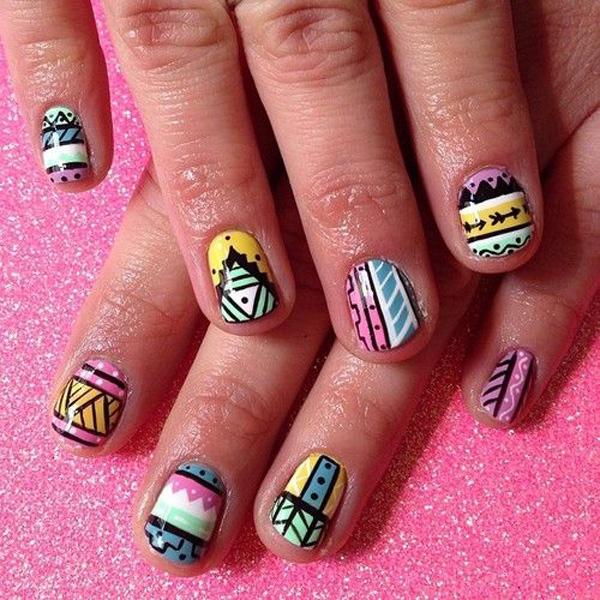 65 Colorful Tribal Nails Make You Look Unique