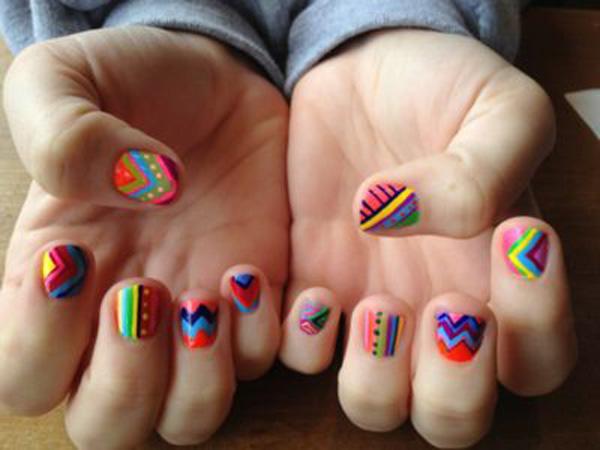 65 Colorful Tribal Nails Make You Look Unique