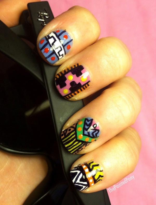 65 Colorful Tribal Nails Make You Look Unique