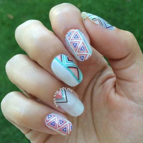 65 Colorful Tribal Nails Make You Look Unique