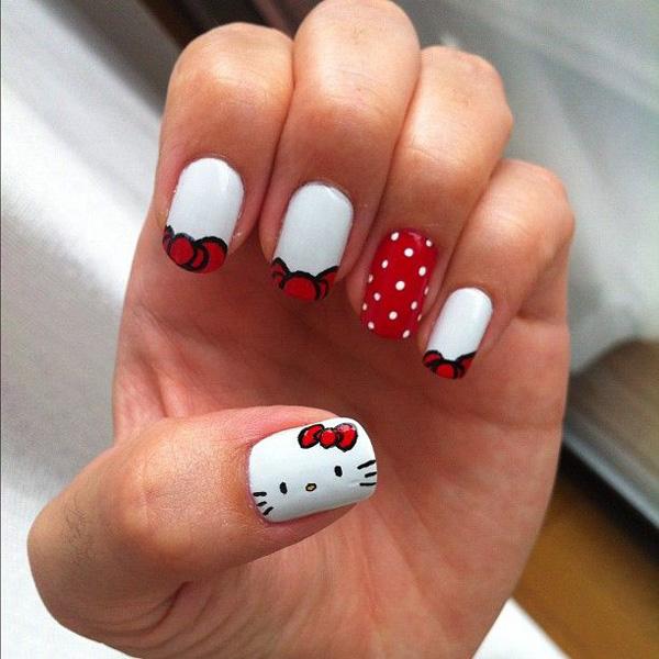 50 Hello Kitty Nail Designs