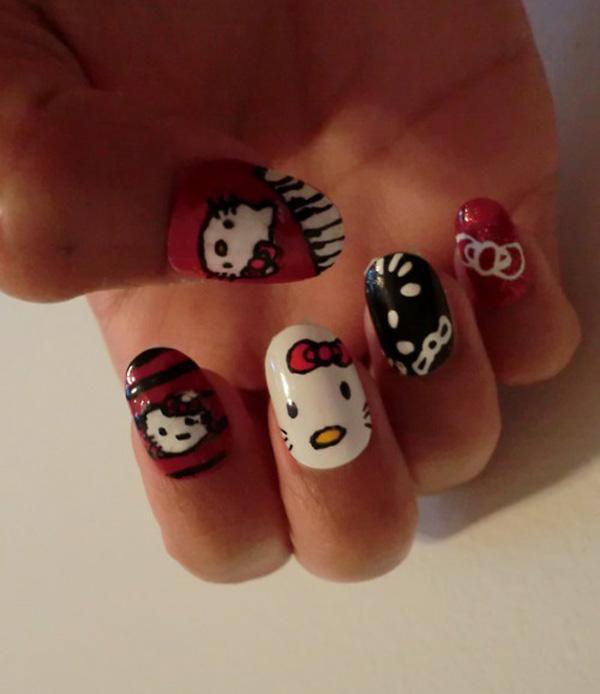 50 Hello Kitty Nail Designs