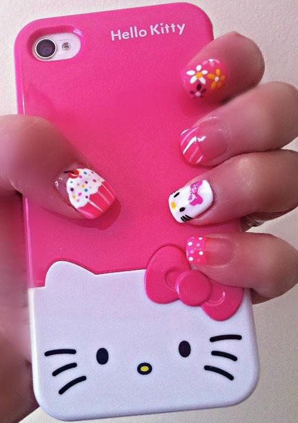 50 Hello Kitty Nail Designs