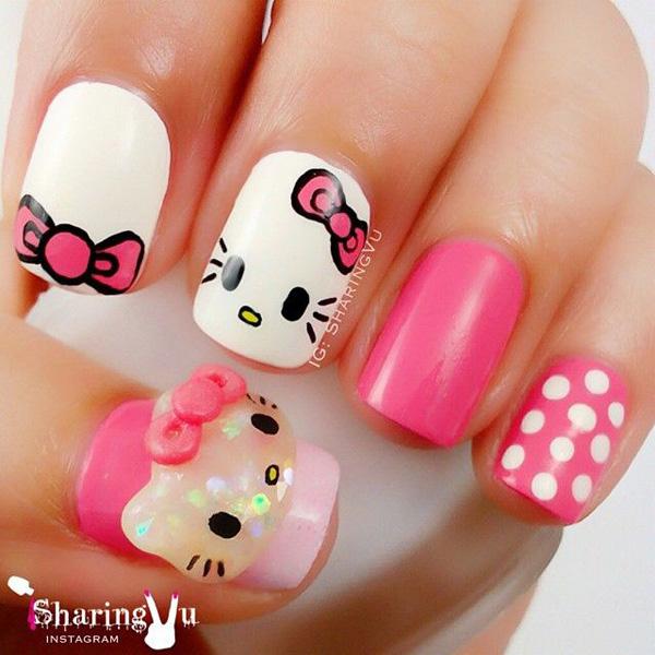 50 Hello Kitty Nail Designs