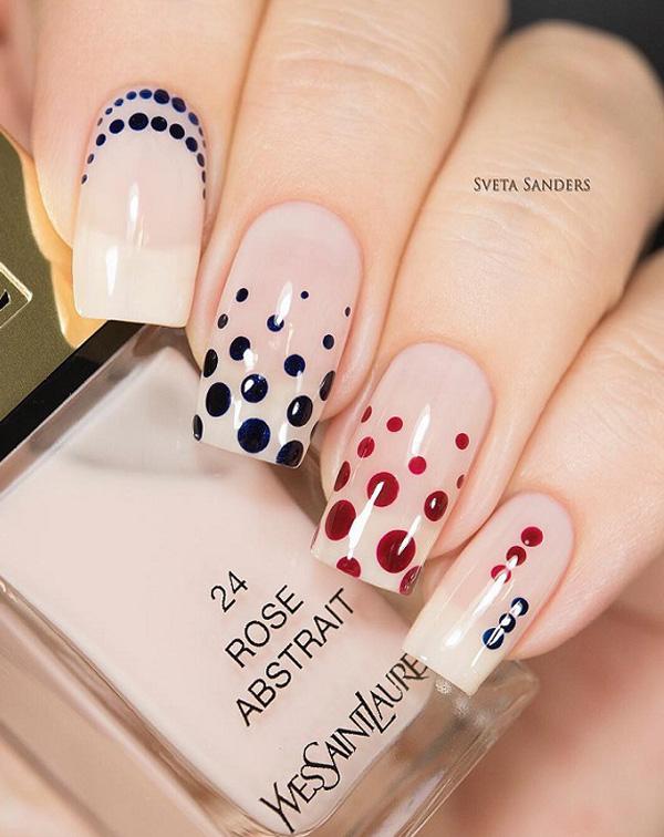 30+ Adorable Polka Dots Nail Designs