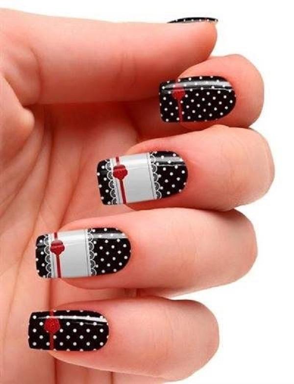 30+ Adorable Polka Dots Nail Designs