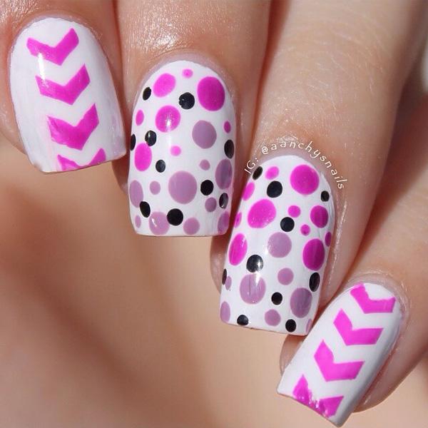 30+ Adorable Polka Dots Nail Designs