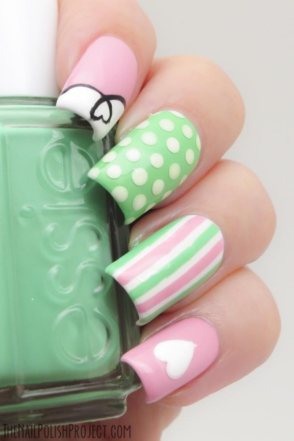 30+ Adorable Polka Dots Nail Designs