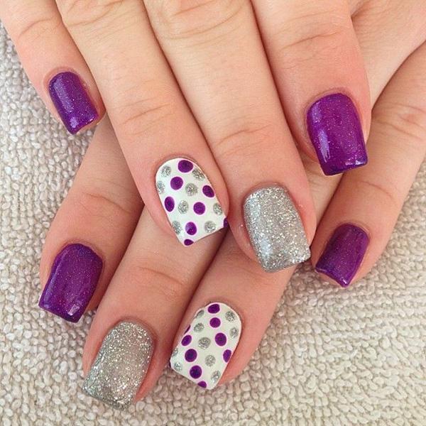 30+ Adorable Polka Dots Nail Designs