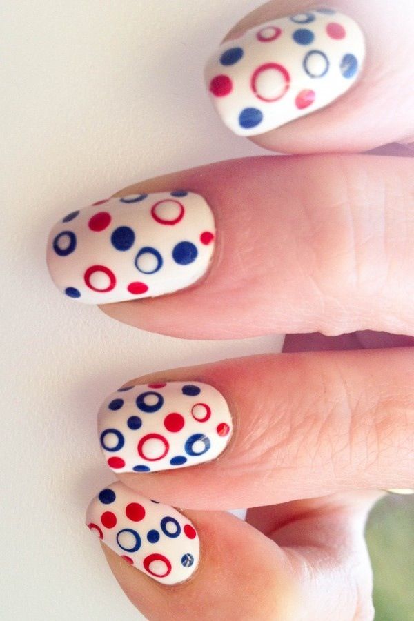 30+ Adorable Polka Dots Nail Designs