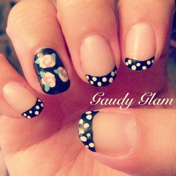 30+ Adorable Polka Dots Nail Designs