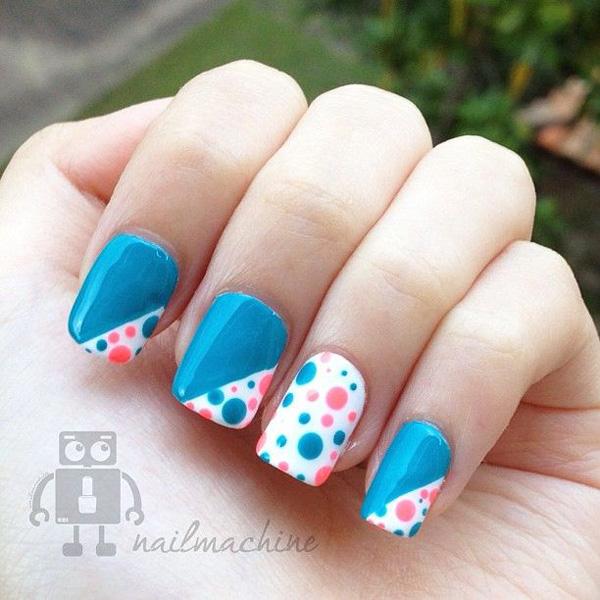 30+ Adorable Polka Dots Nail Designs