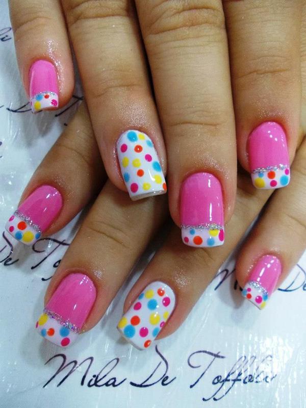 30+ Adorable Polka Dots Nail Designs