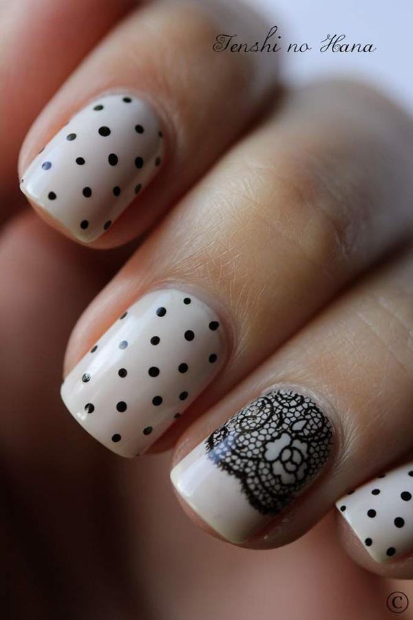 30+ Adorable Polka Dots Nail Designs