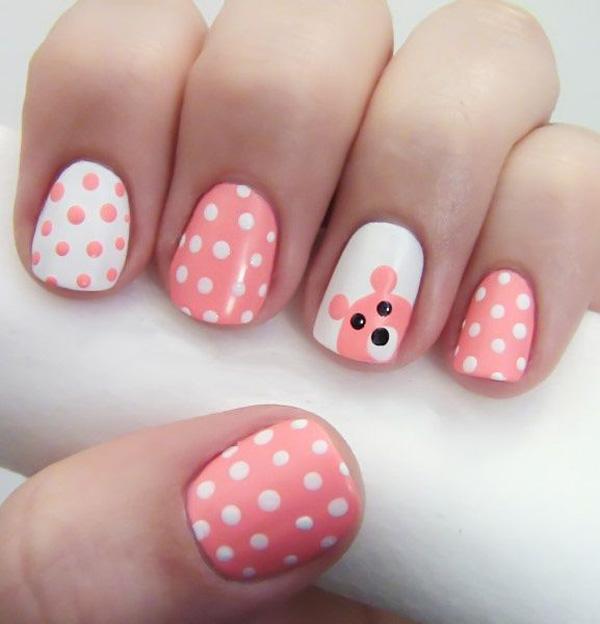 30+ Adorable Polka Dots Nail Designs