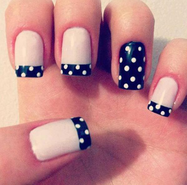 30+ Adorable Polka Dots Nail Designs