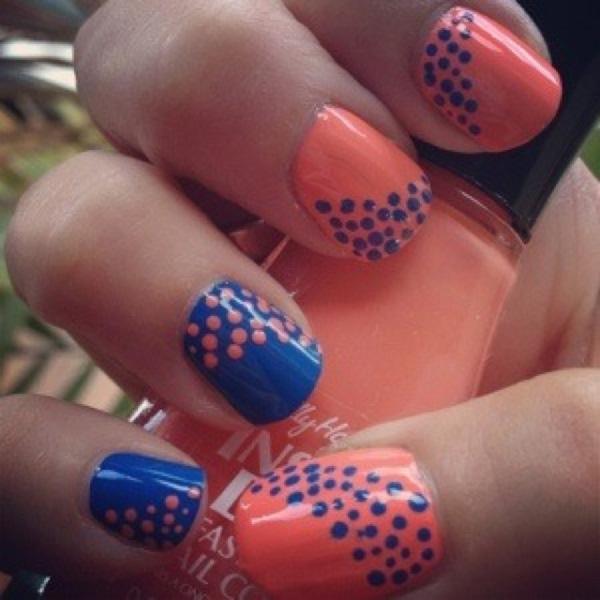 30+ Adorable Polka Dots Nail Designs