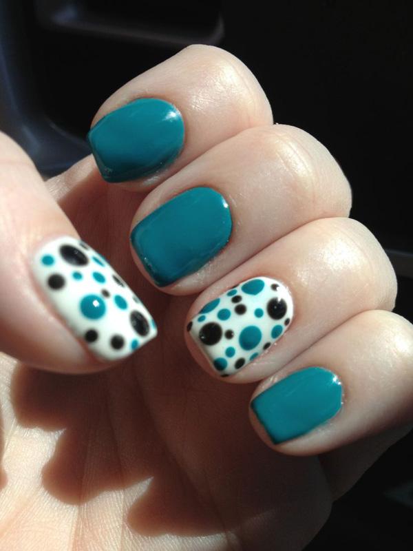 30+ Adorable Polka Dots Nail Designs