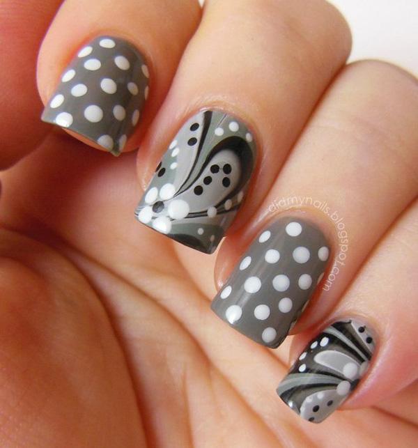 30+ Adorable Polka Dots Nail Designs