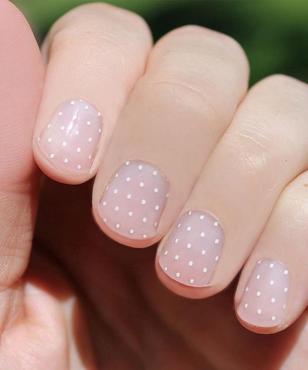 30+ Adorable Polka Dots Nail Designs