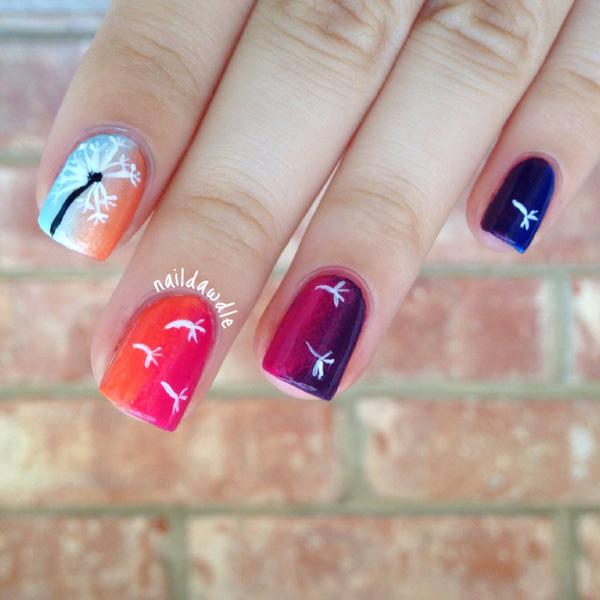 30+ Dandelion Nail Art Designs