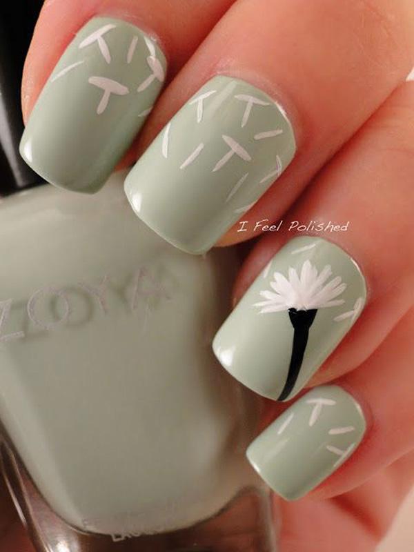 30+ Dandelion Nail Art Designs