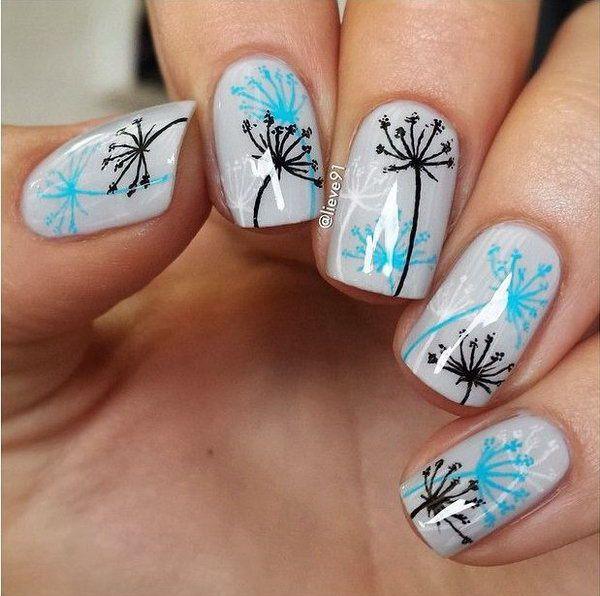 30+ Dandelion Nail Art Designs