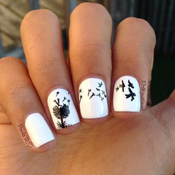 30+ Dandelion Nail Art Designs