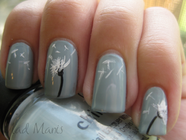 30+ Dandelion Nail Art Designs