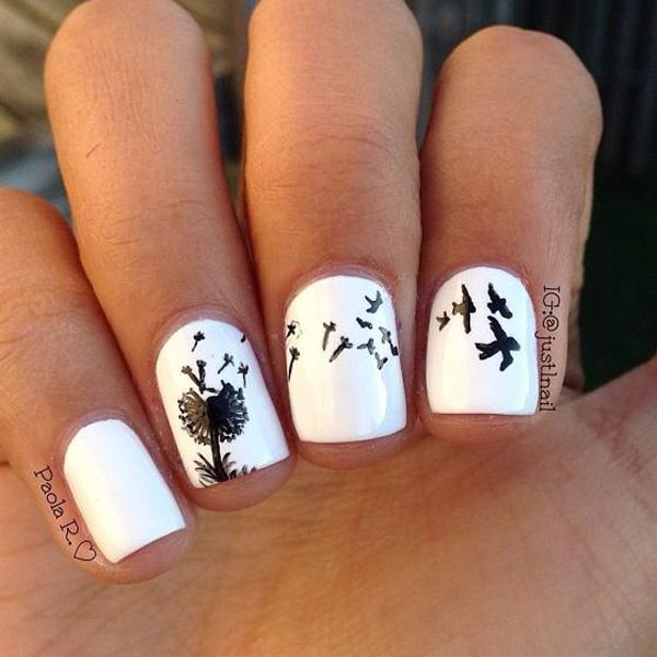 30+ Dandelion Nail Art Designs