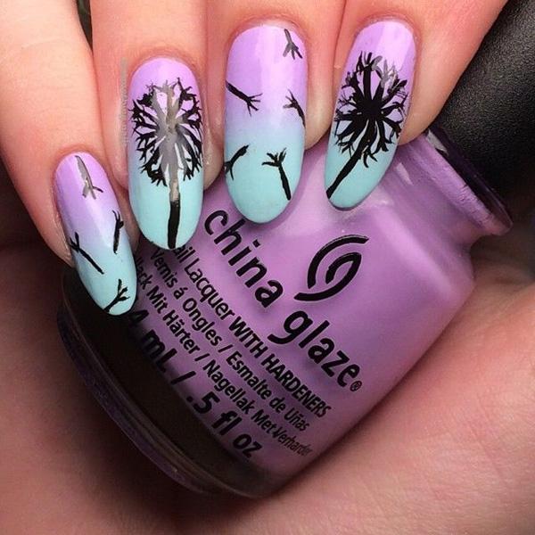 30+ Dandelion Nail Art Designs