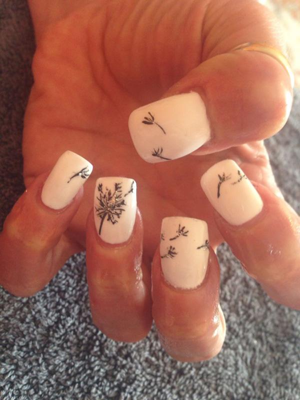 30+ Dandelion Nail Art Designs