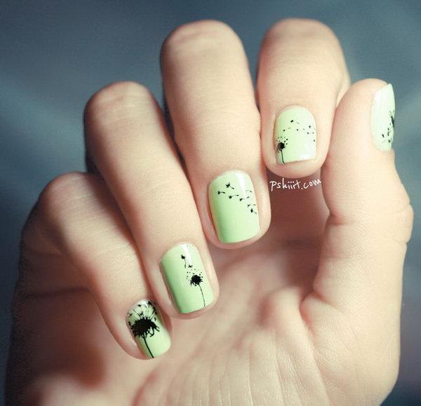 30+ Dandelion Nail Art Designs