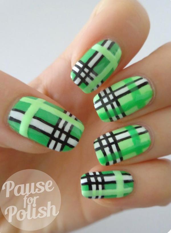 35 Gingham and Plaid Nail Art Designs